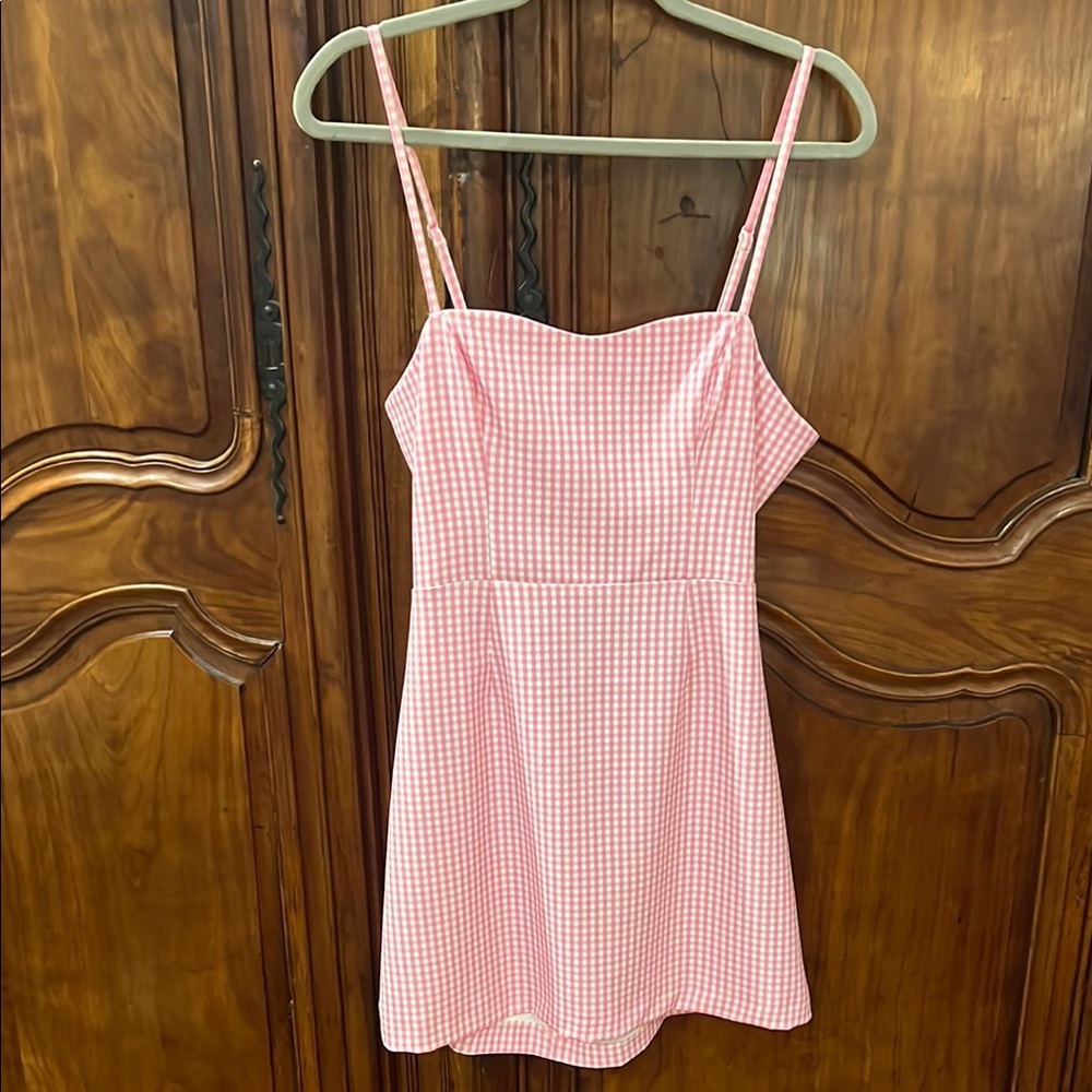 French Connection Pink Gingham Dress NWT - Picture 4 of 6